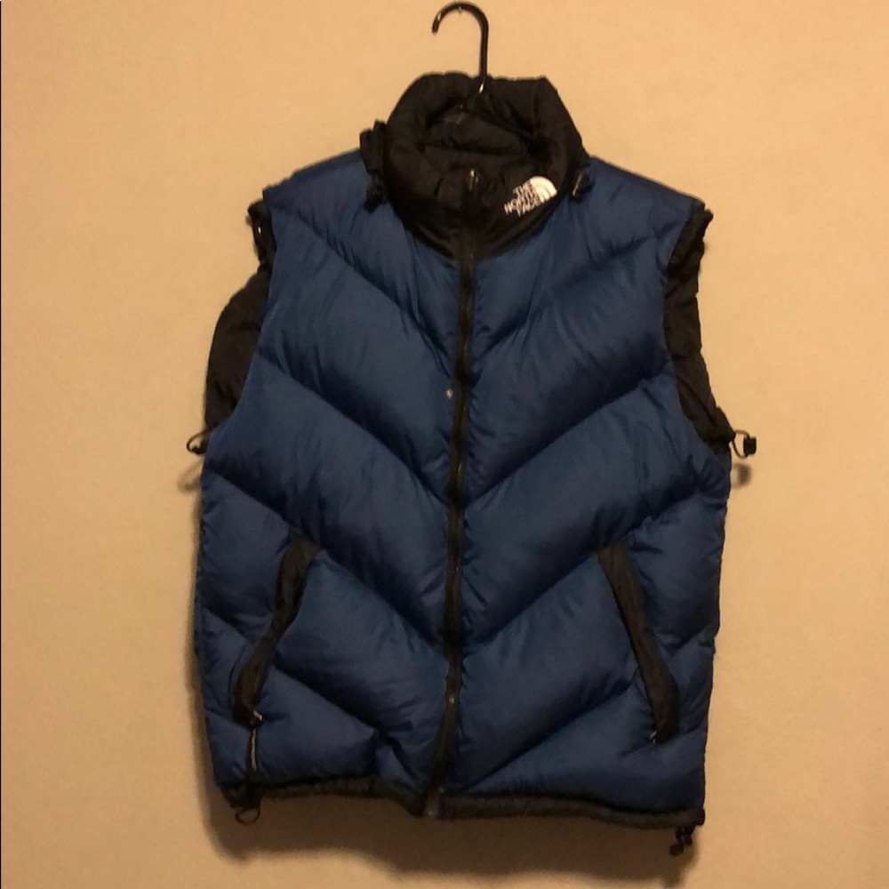 North face blue puffer vest